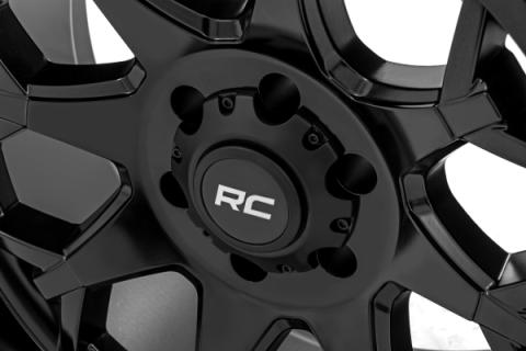 80 Series Wheel One-Piece Semi Gloss Black 20x10 5x5 -19mm Rough Country