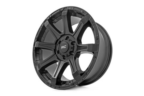 81 Series Wheel One-Piece Semi Gloss Black 20x9 5x150 +18mm Rough Country