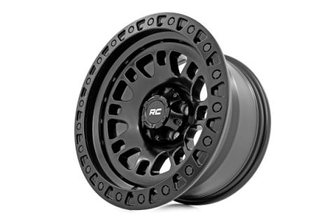 82 Series Wheel One-Piece Semi Gloss Black 15x8 5x4.5 -19mm Rough Country