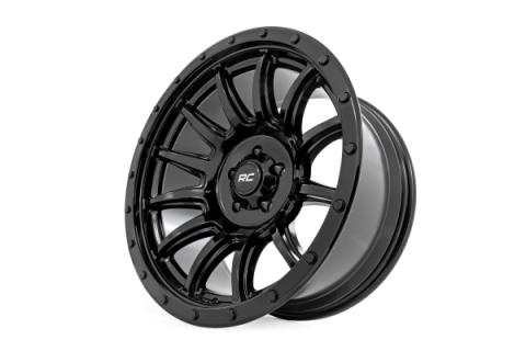 90 Series Wheel One-Piece Gloss Black 20x9 6x5.5 0mm Rough Country