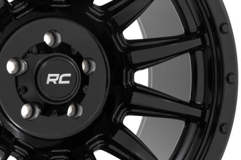 90 Series Wheel One-Piece Gloss Black 20x9 6x5.5 0mm Rough Country