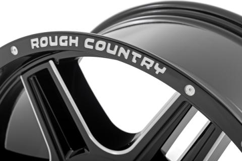 92 Series Wheel Machined One-Piece Gloss Black 20x9 5x5.5 +0mm Rough Country