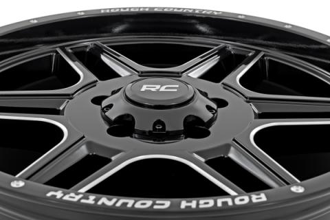 92 Series Wheel Machined One-Piece Gloss Black 20x9 5x5.5 +0mm Rough Country