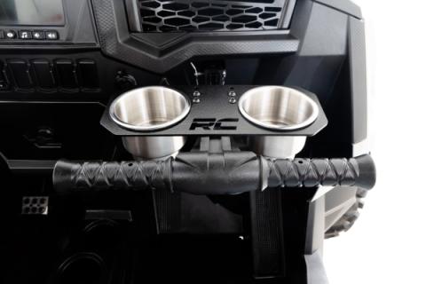Passenger Grip Handle Dual Cup Holder Polaris RZR 4 900/RZR S 1000 Rough Country