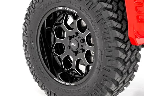 96 Series Wheel One-Piece Gloss Black 20x9 6x5.5 +0mm Rough Country