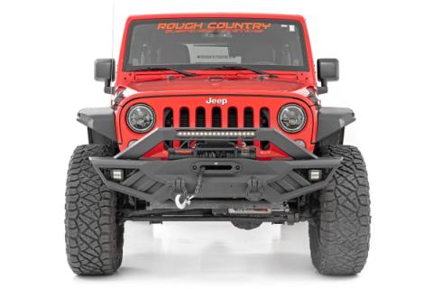 High Clearance LED Flat Fender Flare Kit UV Treated Jeep Wrangler JK (07-18) Rough Country
