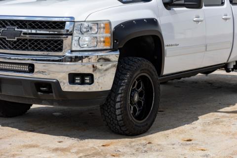 Pocket Fender Flares GAZ Summit White Chevy Silverado 1500/2500HD/3500HD (07-14) Rough Country