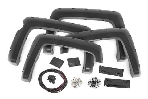 Pocket Fender Flares 5 Foot 9 Inch Bed G1C Overcast Chevy Silverado 1500 (14-18 &amp; Classic) Rough Country