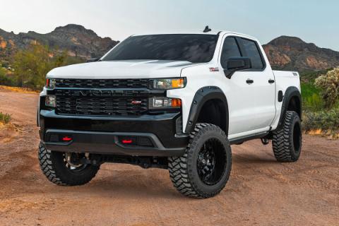Pocket Fender Flares GXD Sterling Grey Metallic Chevy Silverado 1500 (19-21) Rough Country
