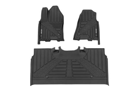 Flex-Fit Floor Mats FR &amp; RR Crew Ram 1500 2WD/4WD (2025-2026) Rough Country