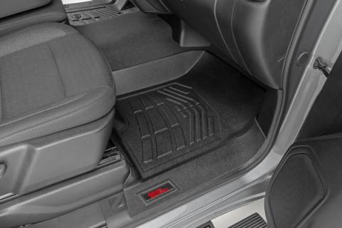 Floor Mats FR Bucket Crew Silverado/Sierra 1500/2500HD/3500HD (19-26) Rough Country