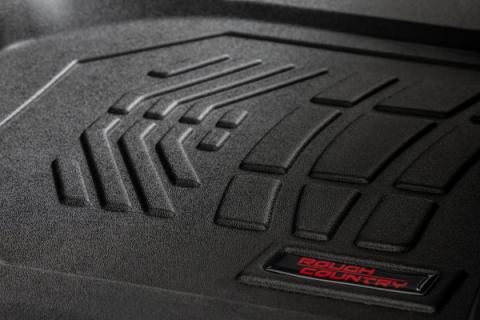 Sure-Fit Floor Mats Front Over Hump Crew Silverado/Sierra 1500/2500HD/3500HD (19-26) Rough Country