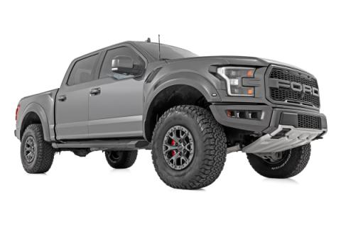HD2 Aluminum Running Boards Crew Cab Ford F-150/Lightning/F-250/F-350/Raptor (15-26) Rough Country