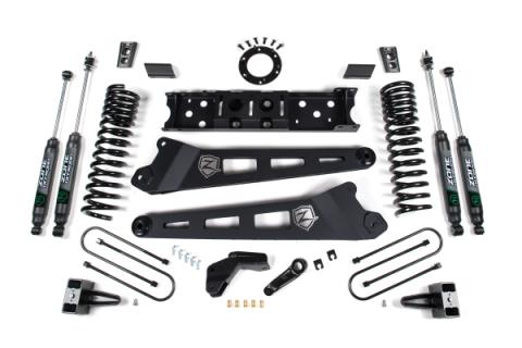 19-24 RAM 3500 4.5 Inch Radius Arm 2 Inch Rear Block Without Overload Diesel 8-Bolt T-Case Fox Adventure Shocks Zone Offroad