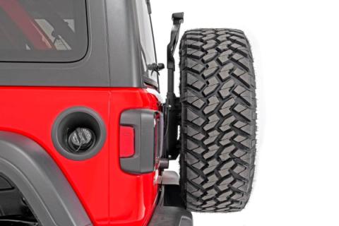 Jeep Spare Tire Relocation Bracket 18-20 Wrangler JL No Rear Proximity Sensors Rough Country