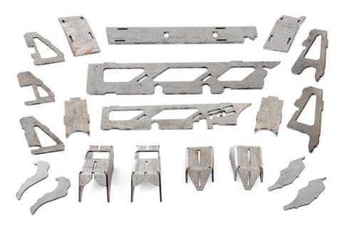 JK DANA 30 Front Axle Truss &amp; Gusset Kit Rough Country
