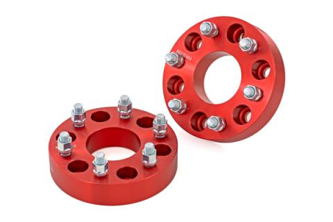 1.5 Inch Wheel Spacers 6x5.5 Red Silverado/Sierra 1500 Truck &amp; SUV Rough Country