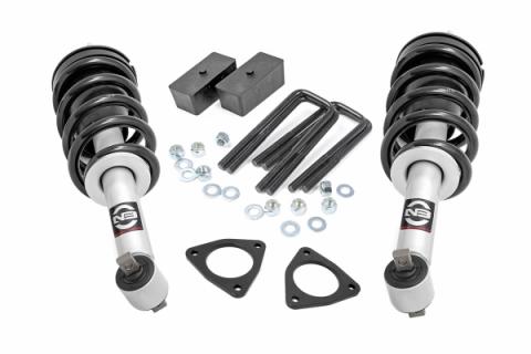 2.5 Inch Leveling Lift Kit w/N3 Loaded Struts 07-16 Silverado/Sierra 1500 Cast Steel &amp; Cast Aluminum Rough Country