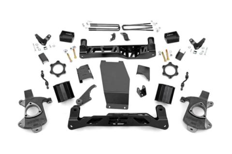 5 Inch GMC Suspension Lift Kit 14-18 Sierra 1500 Denal 4WD w/MagneRide Aluminum &amp; Stamped Steel Rough Country