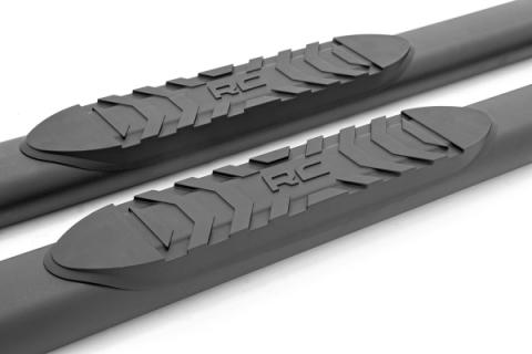 Oval Nerf Step 4.5 Inch Crew Cab Black 09-14 Ford F-150 2WD/4WD Rough Country
