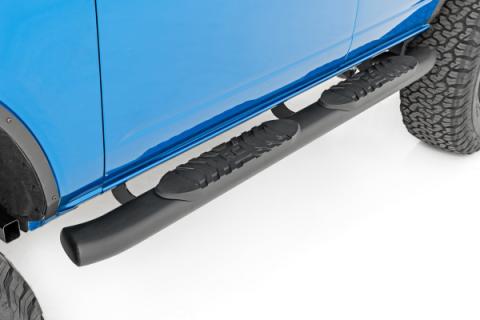 Oval Nerf Step 4.5 Inch 4-Door Black 21-Up Ford Bronco 4WD Rough Country