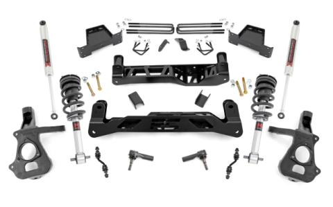 7 Inch Lift Kit Cast Steel M1 Struts/M1 Silverado/Sierra 1500 2WD (14-18 &amp; Classic) Rough Country