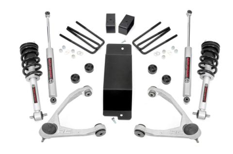 3.5 Inch Suspension Lift Kit w/Upper Control Arms N3 Struts &amp; Shocks 07-13 Silverado/Sierra 1500 4WD Rough Country