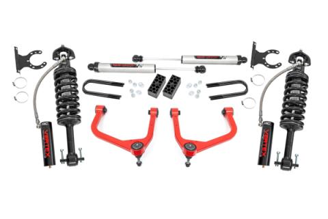 3.5 Inch Lift Kit Vertex/V2 Rear Mono Leaf Red Chevy Silverado 1500 (22-24) Rough Country