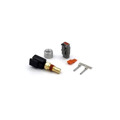 Fluid Temp Sensor Kit -20C to 150C / -4F to 302F 1/8 Inch NPT Aluminum Bung, Connector, and Pins AEM Electronics