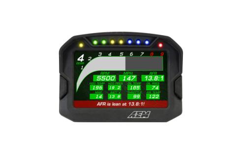 CD-5 Carbon Non-Logging/Non GPS Display 5-inch diagonal screen, carbon fiber composite enclosure, wiring harness included AEM Electronics