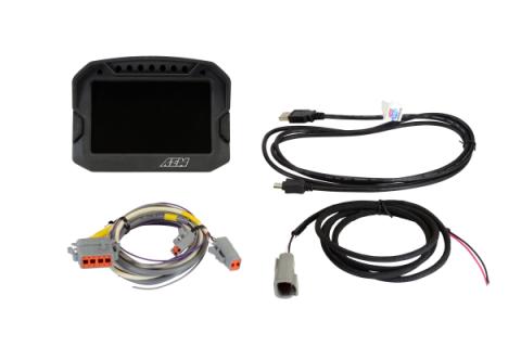 CD-5 Carbon Non-Logging/Non GPS Display 5-inch diagonal screen, carbon fiber composite enclosure, wiring harness included AEM Electronics