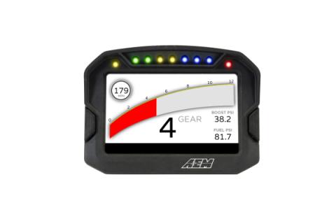 CD-5 Carbon Non-Logging/Non GPS Display 5-inch diagonal screen, carbon fiber composite enclosure, wiring harness included AEM Electronics