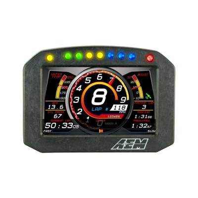 CD-5FL Carbon Flat Panel Logging Display 5-inch diagonal screen, carbon fiber enclosure, wiring harness included, Does Not Include Buttons (See PN 30-3610) AEM Electronics