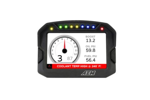 CD-5L Carbon Logging Display 5-inch diagonal screen, carbon fiber composite enclosure, wiring harness included AEM Electronics