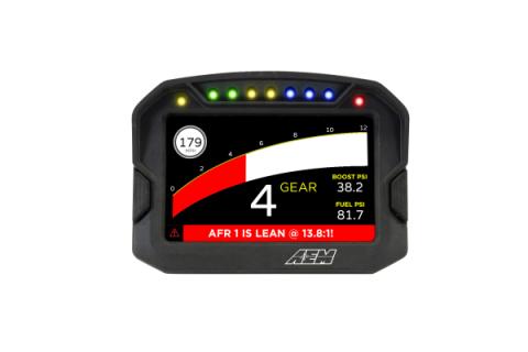 CD-5G Carbon Non-Logging Display with Internal GPS 5-inch diagonal screen, carbon fiber composite enclosure, GPS antenna and wiring harness included AEM Electronics