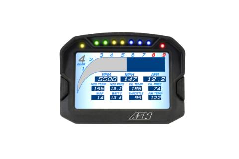 CD-5LG Carbon Logging Display with Internal GPS 5-inch diagonal screen, carbon fiber composite enclosure, GPS antenna and wiring harness included AEM Electronics