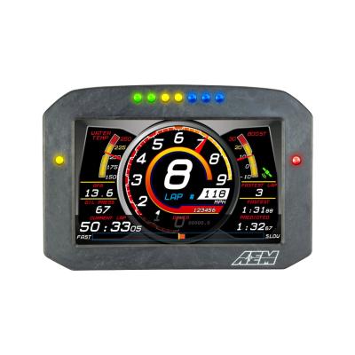 CD-7FL Carbon Flat Panel Logging Display 7-inch diagonal screen, carbon fiber enclosure, wiring harness included, Does Not Include Buttons (See PN 30-3610) AEM Electronics