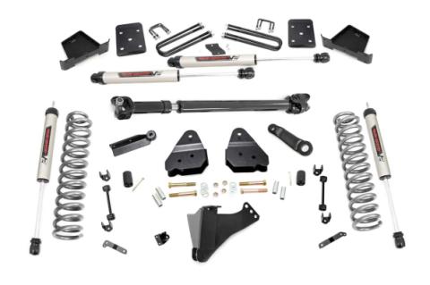 6 Inch Suspension Lift Kit w/V2 Monotube &amp; Front Drive Shaft 17-19 F-250/350 4WD Diesel Rough Country