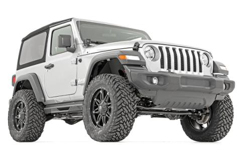 3.5 Inch Jeep Suspension Lift Kit Premium N3 Shocks Stage 2 Coils &amp; Control Arm Drop 18-20 Wrangler JL-2 Door Rough Country