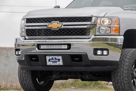 Chevrolet LED Fog Light Kit Black Series 11-14 Silverado HD Rough Country