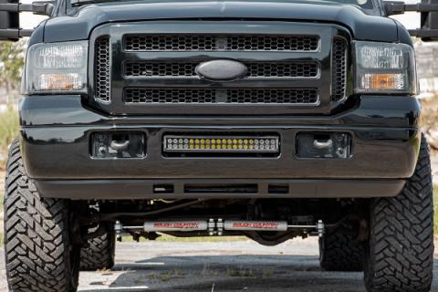 Ford 20 Inch LED Bumper Kit Chrome Series w/White DRL 05-07 F-250/350 Rough Country
