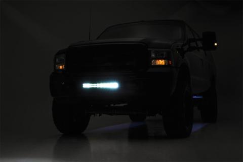 Ford 20 Inch LED Bumper Kit Black Series w/Amber DRL 05-07 F-250/350 Rough Country