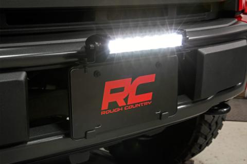 8 Inch CREE LED Light Bar Single Row, Pair Black Series w/Cool White DRL Rough Country