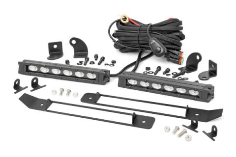 Dodge Dual 6 Inch LED Grille Kit Black Series 19-20 RAM 1500 Rough Country