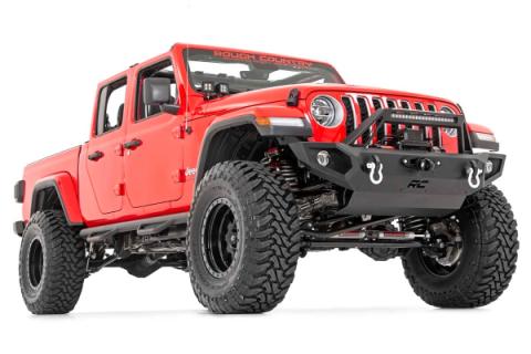 Jeep Quad LED Light Pod Kit -Black Series w/Amber DRL 18-20 JL 20-Up Gladiator Rough Country