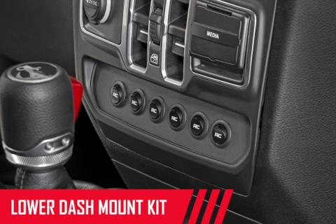 MLC-6 Multiple Light Controller Lower Dash Mount Kit 18-20 Wrangler JL, 20 Gladiator JT Rough Country