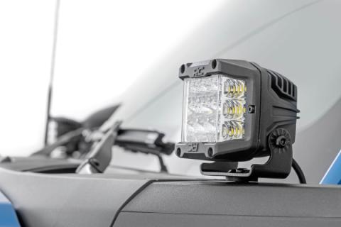 LED Light Ditch Mount 2 Inch Black Series Pair Amber DRL 21-Up Ford Bronco Rough Country
