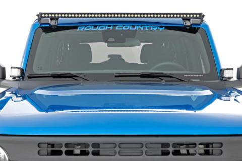 LED Light Ditch Mount 2 Inch Black Series Pair Amber DRL 21-Up Ford Bronco Rough Country