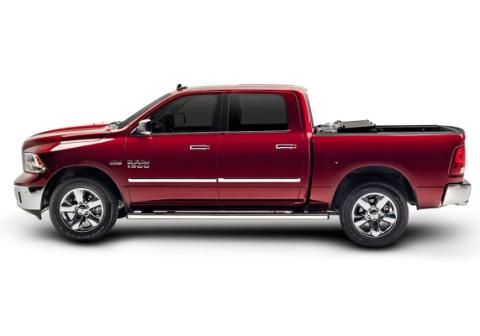 BAKFlip F1 Hard Folding Truck Bed Cover Rail Mounts Near Top of Bed Rail Rails Can Be Lowered Using Drop Down Brackets 2022-2026 Toyota Tundra 5 Foot 7 Inch Bed with or without Deck Rail System without Trail Special Edition Storage Boxes BAK