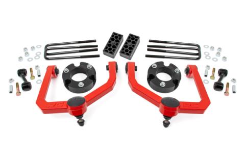 3 Inch Lift Kit Red Nissan Titan 2WD/4WD (2004-2024) Rough Country